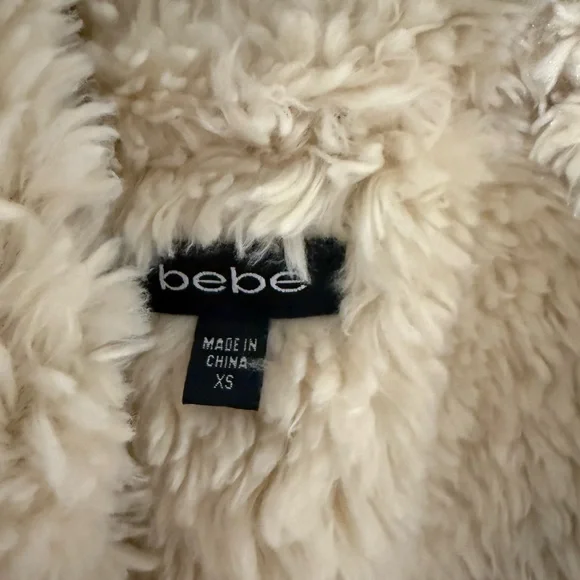 Bebe Vintage Uc Bebe Vegan Shearling Suede Long Maxi Coat Size Xs - Picture 7 of 7